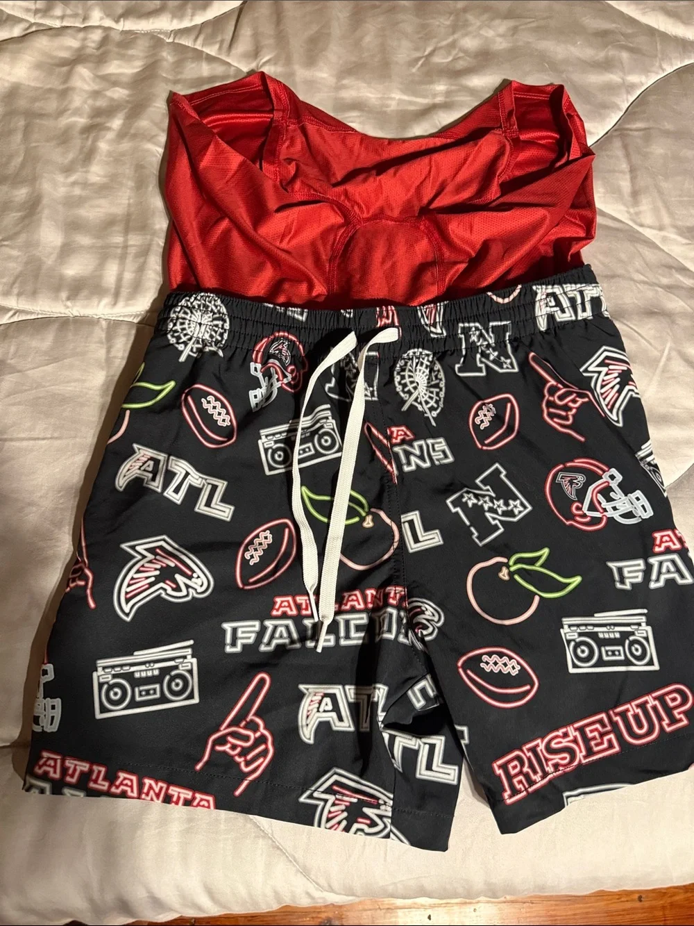 Atlanta Falcons Black chubbies Swim Shorts